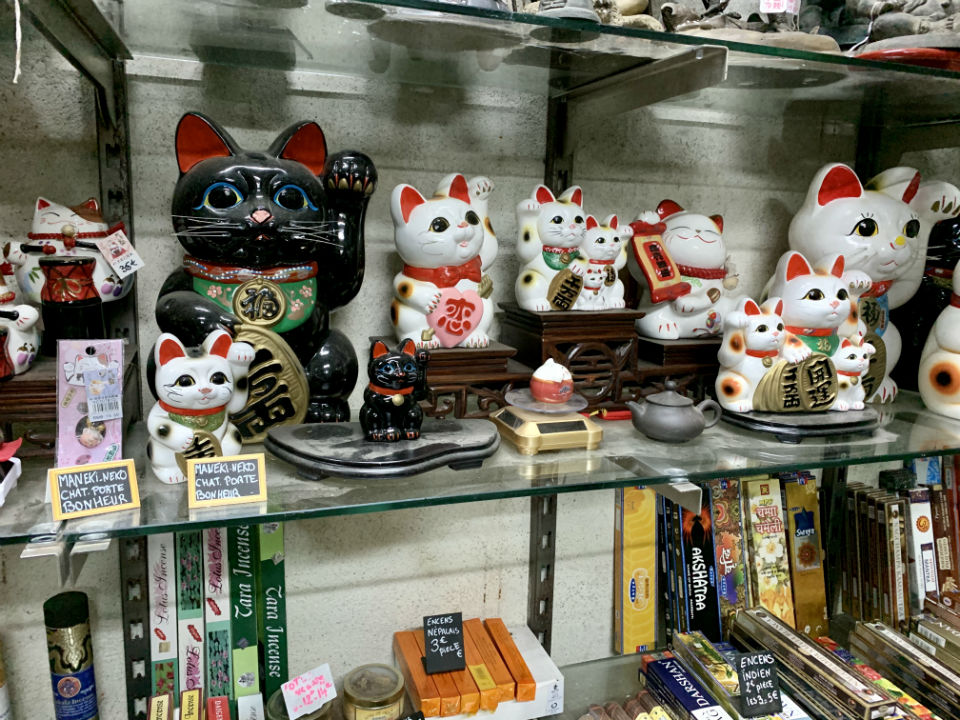 Maneki Neko Chats Chinois en céramique Chats porte-bonheur Feng Shui,  décoration de la maison, ouverture du magasin Feng Shui, chat porte-bonheur  Feng